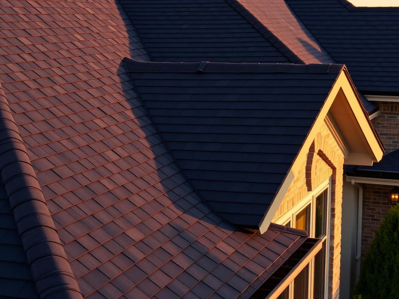 Premium architectural shingles on a luxury home